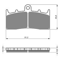 Front Brake Pads Goldfren GF194 - S3