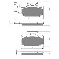 Brake Pad Front Right for Can-Am Outlander 650 XT 2009-2016