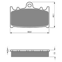 Rear Brake Pads Goldfren GF206 - S3