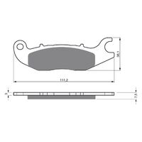 Front Brake Pads Goldfren GF210 - S3