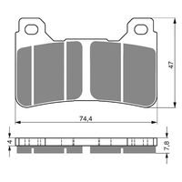 Front Brake Pads Goldfren GF214 - S33