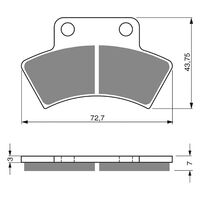 Park Brake Pads Goldfren GF216 - K5