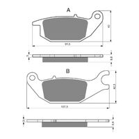 Rear Brake Pads Goldfren GF221 - S3