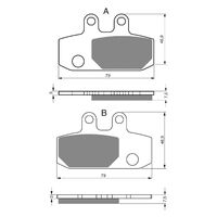 BRAKE PADS GOLDFREN GF223 - S3