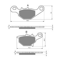 Rear Brake Pads Goldfren GF226 - K5