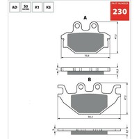 Front Goldfren Sintered Off Road Brake Pads
