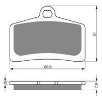 Front Brake Pads Goldfren GF233 - S3