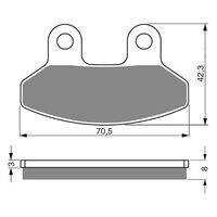 Front Brake Pads Goldfren GF234 - S3