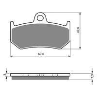 Rear Brake Pads Goldfren GF235 - S3