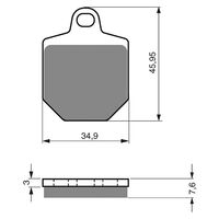 BRAKE PADS GOLDFREN GF238 - S3