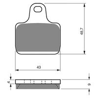 BRAKE PADS GOLDFREN GF239 - S3