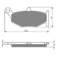 Rear Brake Pads Goldfren GF241 - S3