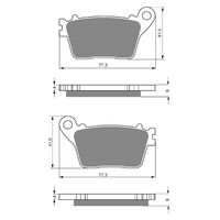 Rear Brake Pads Goldfren GF242 - S3