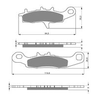 BRAKE PADS GOLDFREN GF245 - K5