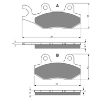 Goldfren Sintered Dual Sport Rear Brake Pad for Triumph Scrambler 900 2023-2026