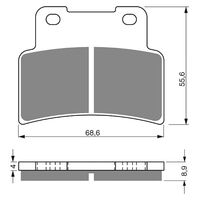 Front Brake Pads Goldfren GF251 - S3