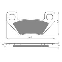 Rear Brake Pads Goldfren GF254 - K5