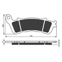 Sintered Frnt Brake Pads GF257-S3 for HON 250 Forza (4 stroke) 2005 - 2008