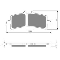 Front Brake Pads Goldfren GF258 - GP7 INDENT