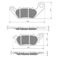 Rear Brake Pads Goldfren GF264 - S3