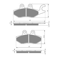 Rear Brake Pads Goldfren GF266 - S3