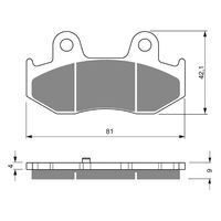 Rear Brake Pads Goldfren GF267 - S3