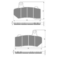 Rear Brake Pads Goldfren GF271 - S3