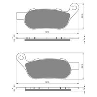 Rear Brake Pads Goldfren GF273 - S3