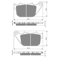 BRAKE PADS GOLDFREN GF274 - S3