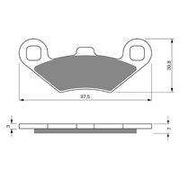 Rear BRAKE PADS GOLDFREN GF280 - K5