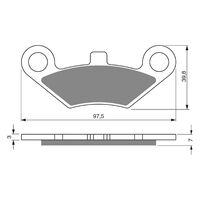 Front Brake Pads Goldfren GF284 - S3