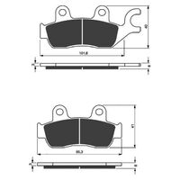 Front Brake Pads Goldfren GF285 - S3