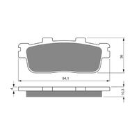 Rear Brake Pads Goldfren GF286 - S3