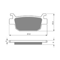 Rear Brake Pads Goldfren GF287 - S3