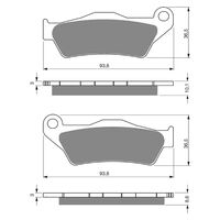 Rear Brake Pads Goldfren GF292 - S3