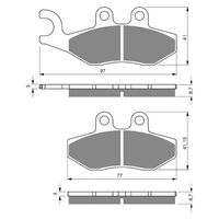 Front Brake Pads Goldfren GF293 - S3