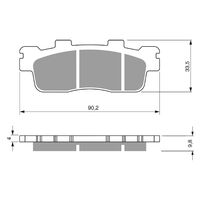 Rear Brake Pads Goldfren GF302 - S3