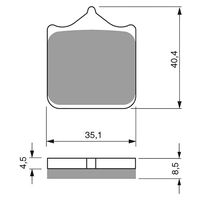 Front Brake Pads Goldfren GF304 - S33