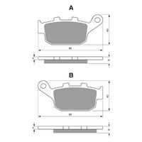 Rear Brake Pads Goldfren GF306 - S3