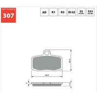 Front Goldfren Sintered Off Road Brake Pad