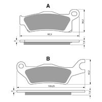 Rear Left Brake Pads Goldfren GF309 - K5