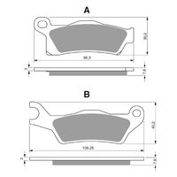 Rear Right Brake Pads Goldfren GF310 - K5