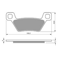 Rear Brake Pads Goldfren GF314 - K5
