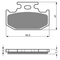 Park Brake Pads Goldfren GF317 - K5
