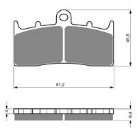 Front Brake Pads Goldfren GF318 - S3