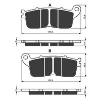 Rear Brake Pads Goldfren GF323 - S3