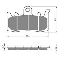 Front Brake Pads Goldfren GF328 - S33