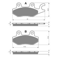 Rear BRAKE PADS GOLDFREN GF332 - S3
