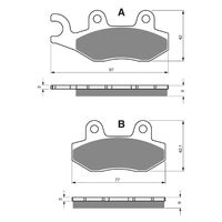 Rear BRAKE PADS GOLDFREN GF334 - S3