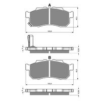 Front Right Brake Pads Goldfren GF338 - K5